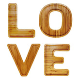 Wooden Letters Plate Set - 4 piece
